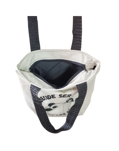 Totebag Drill Panda Feliz
