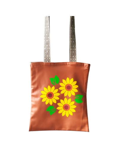Bolsa en Cuerina Girasoles
