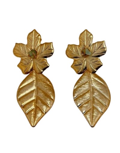 ARETES FLORES Y HOJAS
