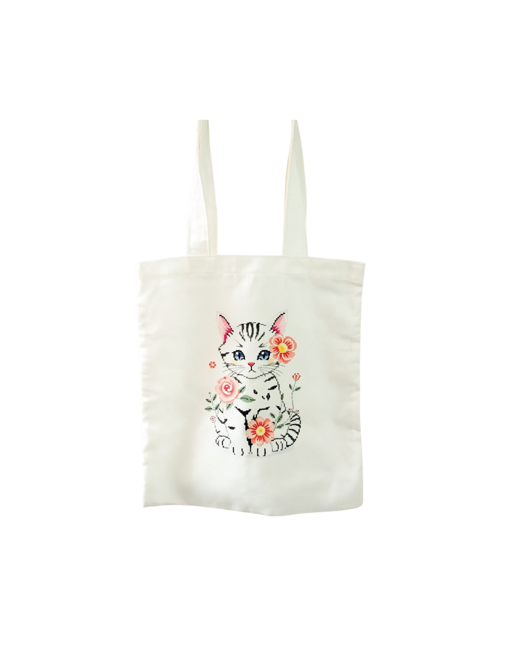 Bolsa en Drill Gato Pixel