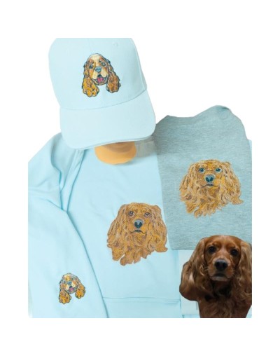 BUZO BORDADO MASCOTA COCKER - KIT