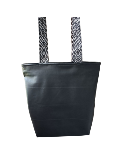 Bolso en Cuerina Mosaico Gamuzado