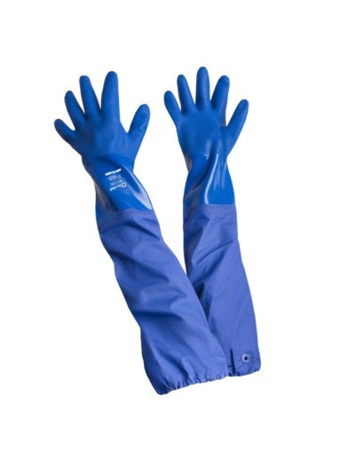 GUANTE PVC CORRUGADO MANGA LARGA