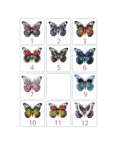 MARIPOSAS EN METAL PVC DECORACIÓN