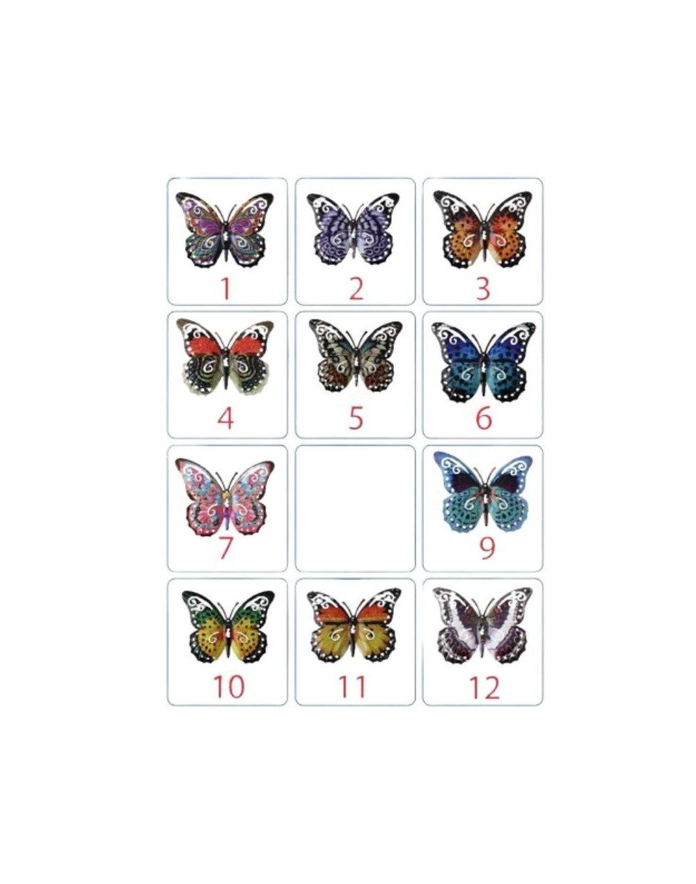 MARIPOSAS EN METAL PVC DECORACIÓN