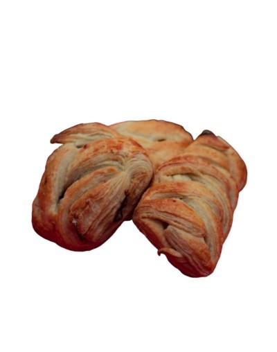 pastel hojaldrado de nutella y fresa
