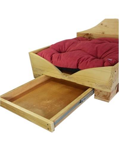 Genial Cama para perros y gatos medianos en base de estiba 60x60