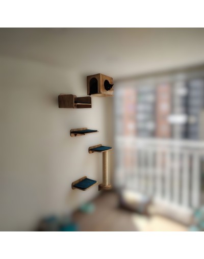 Combo Vigorosos Gimnasio Para Gatos Pared