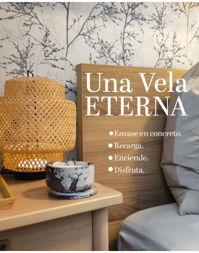 Vela Aromática Recargable Concreto