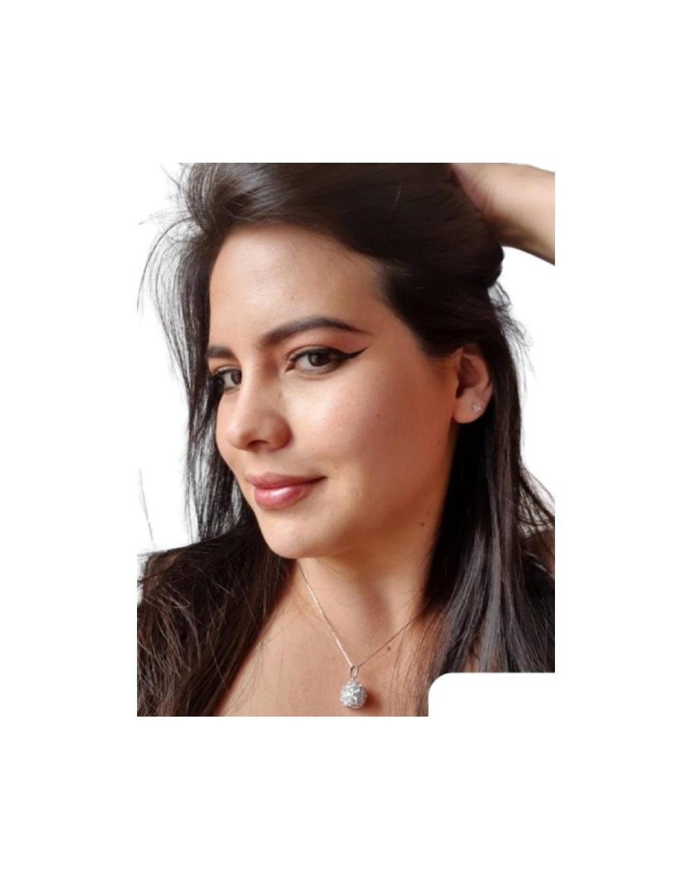 Conjunto en plata de ley 925, collar, dije y aretes con crystal SWAROVSKI hecho en Austria