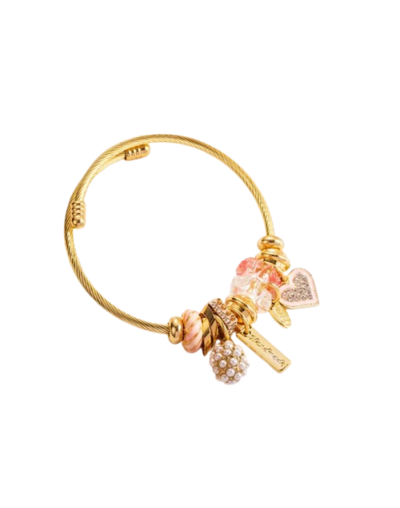 Pulsera pandora rosa corazón