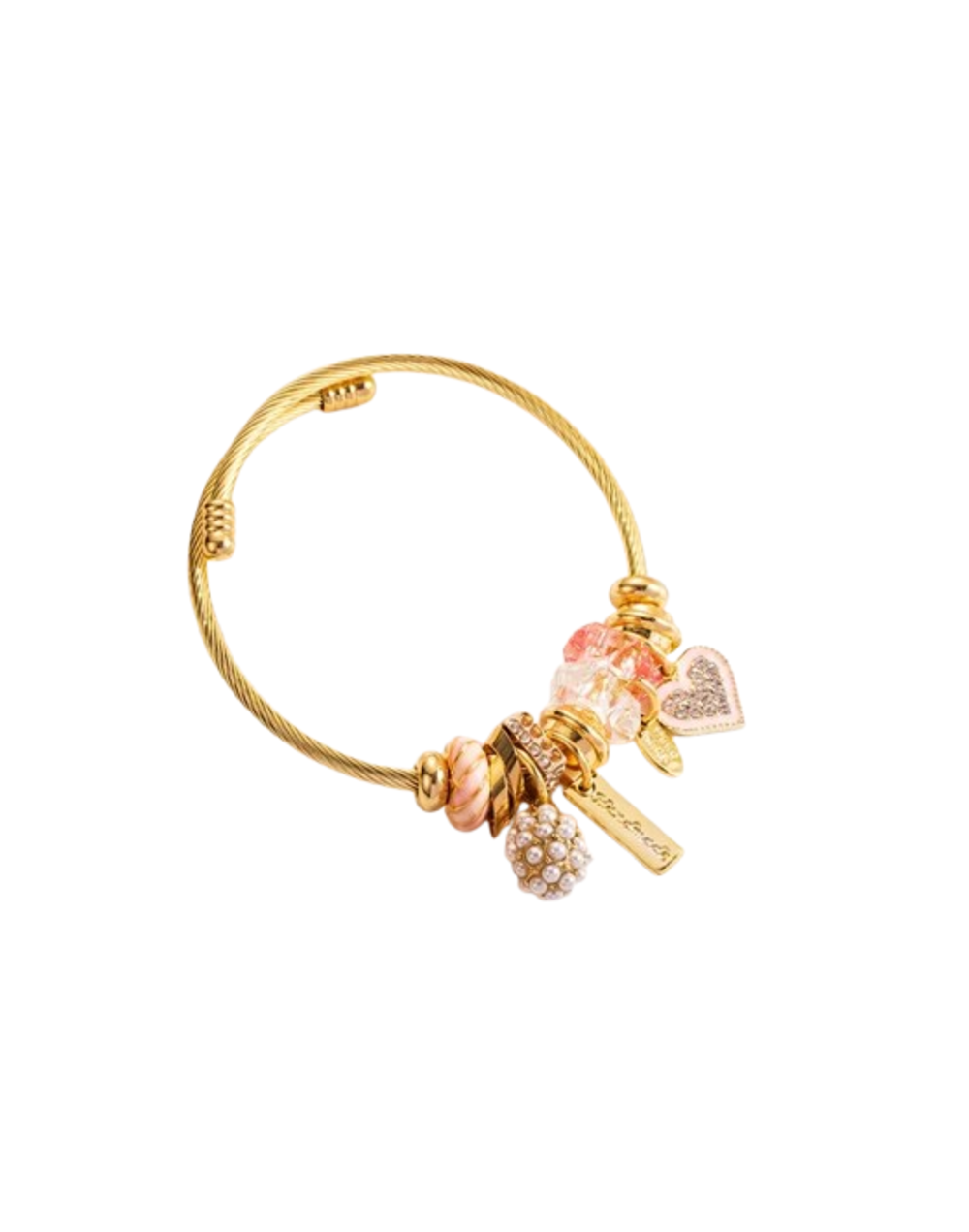 Pulsera pandora rosa corazón
