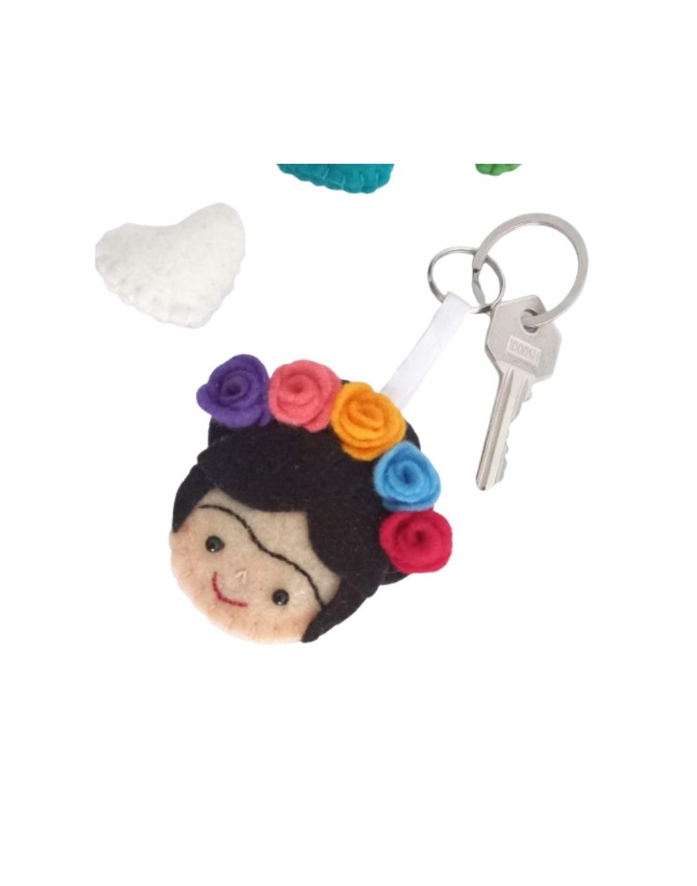 Kit de Frida Khalo - Llavero, seprador pagina esquinero y separador de pagina con caucho