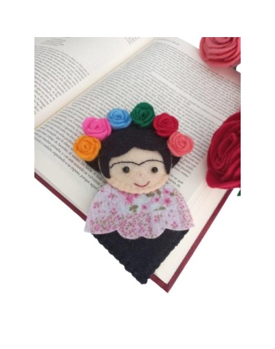 Kit de Frida Khalo - Llavero, seprador pagina esquinero y separador de pagina con caucho