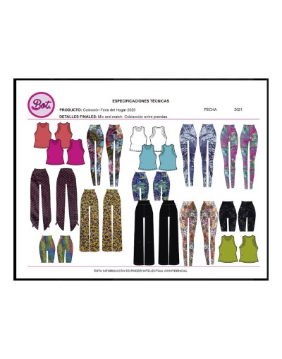 Fichas Técnicas para el sector confección / moda /marroquinería