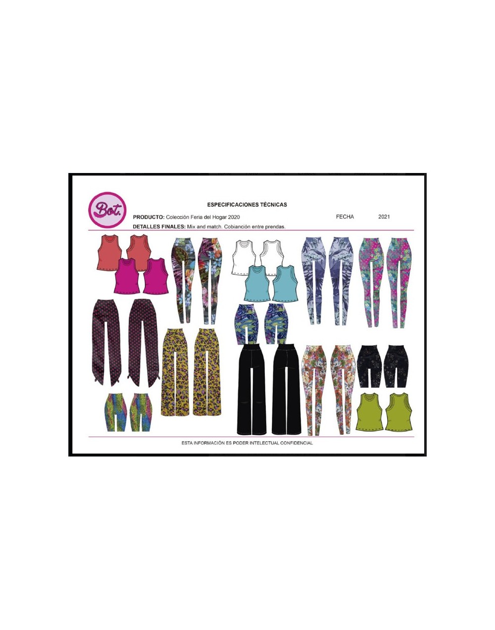 Fichas Técnicas para el sector confección / moda /marroquinería