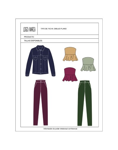 Fichas Técnicas para el sector confección / moda /marroquinería