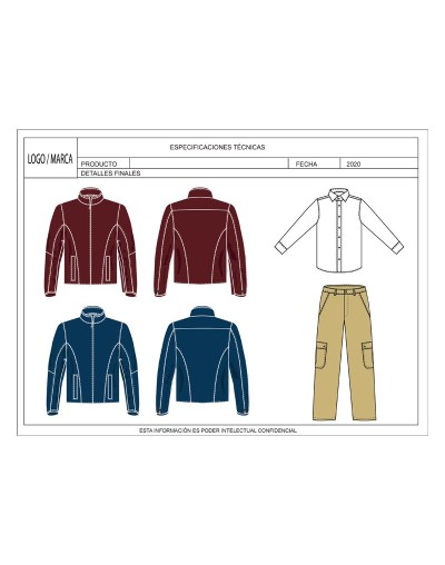 Fichas Técnicas para el sector confección / moda /marroquinería