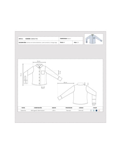 Fichas Técnicas para el sector confección / moda /marroquinería