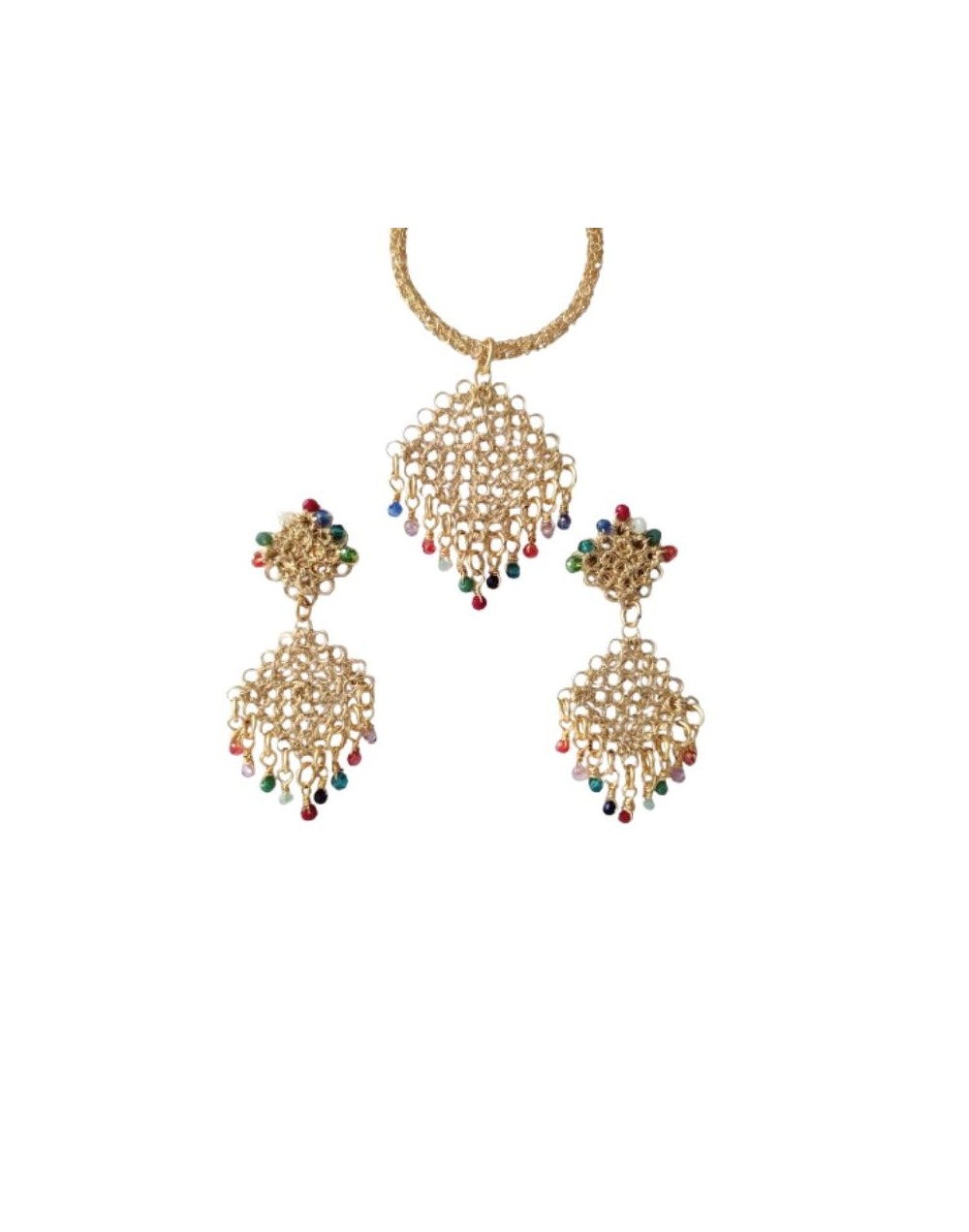 conjunto rombos multicolor