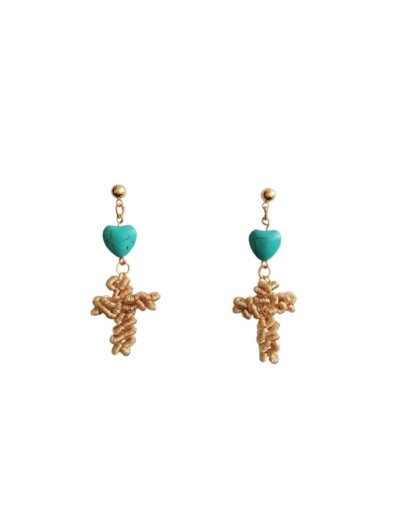 ARETES CRUZ ROCOCO CORAZON