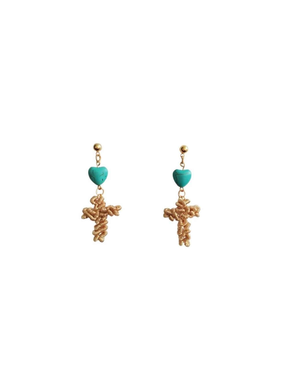 ARETES CRUZ ROCOCO CORAZON