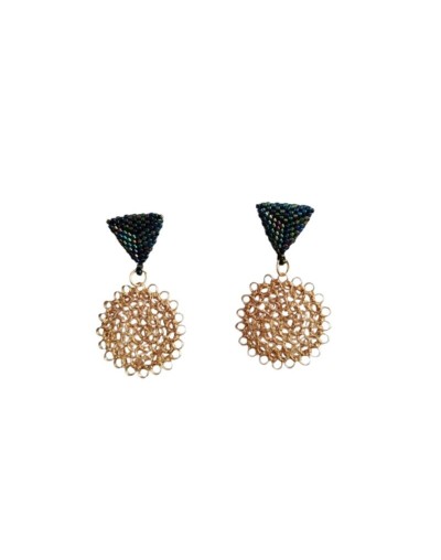 ARETES CIRCULO MIYUKI NEGRO
