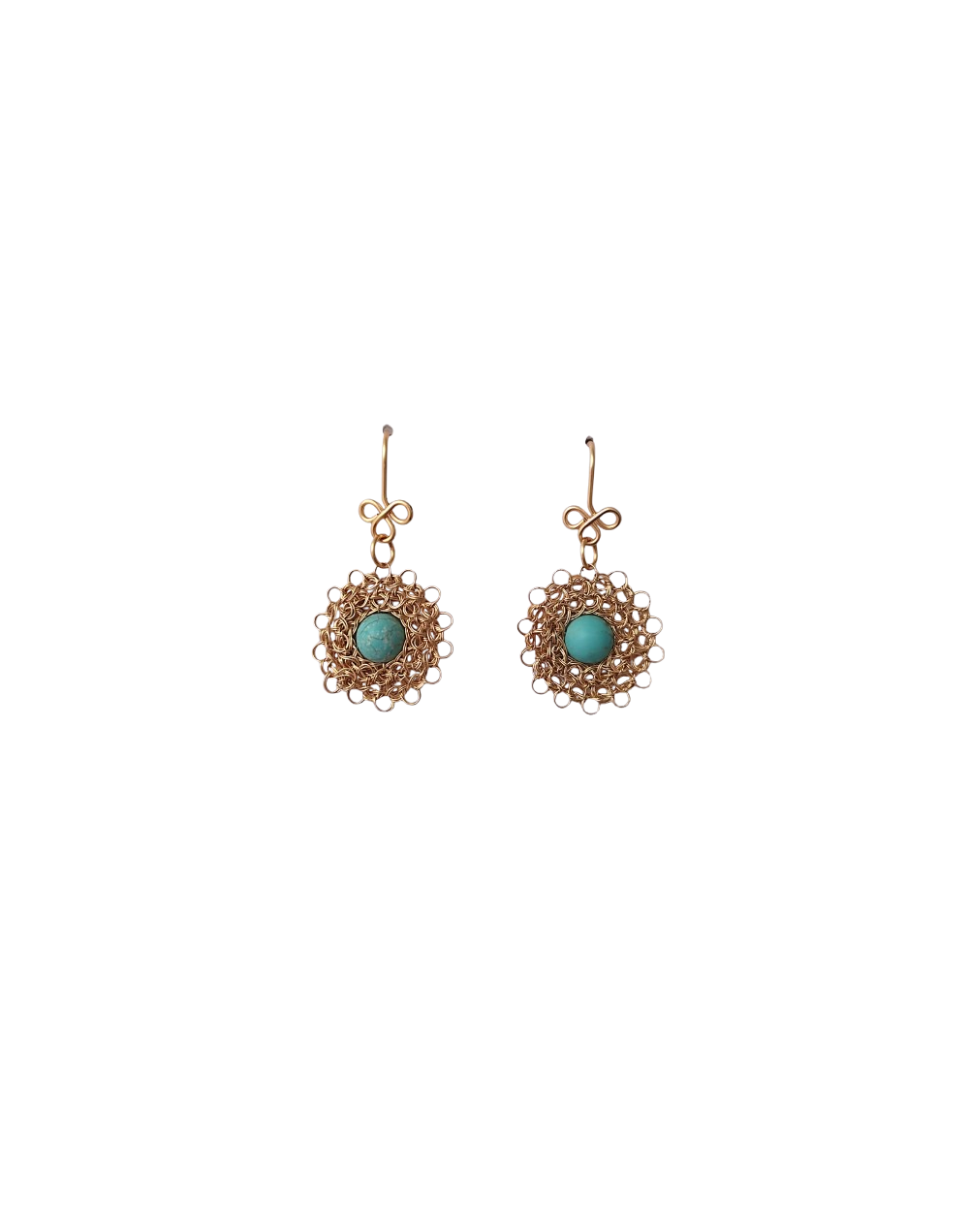 ARETES CIRCULO DONNA TURQUESA