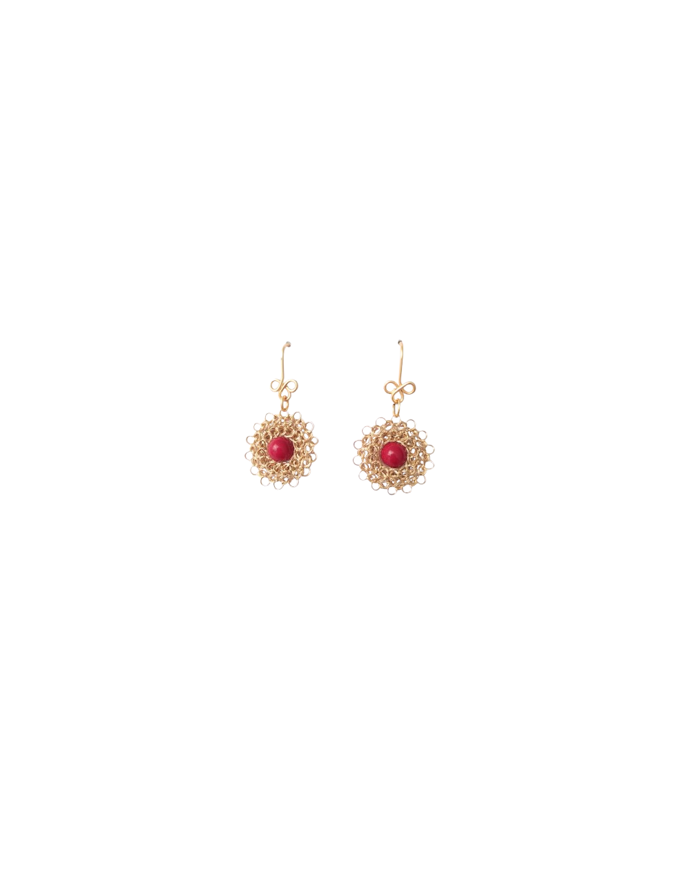 ARETES CIRCULO DONNA ROJO