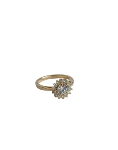 Anillo de compromiso en oro 18k y Diamante de Laboratorio Talla 6 