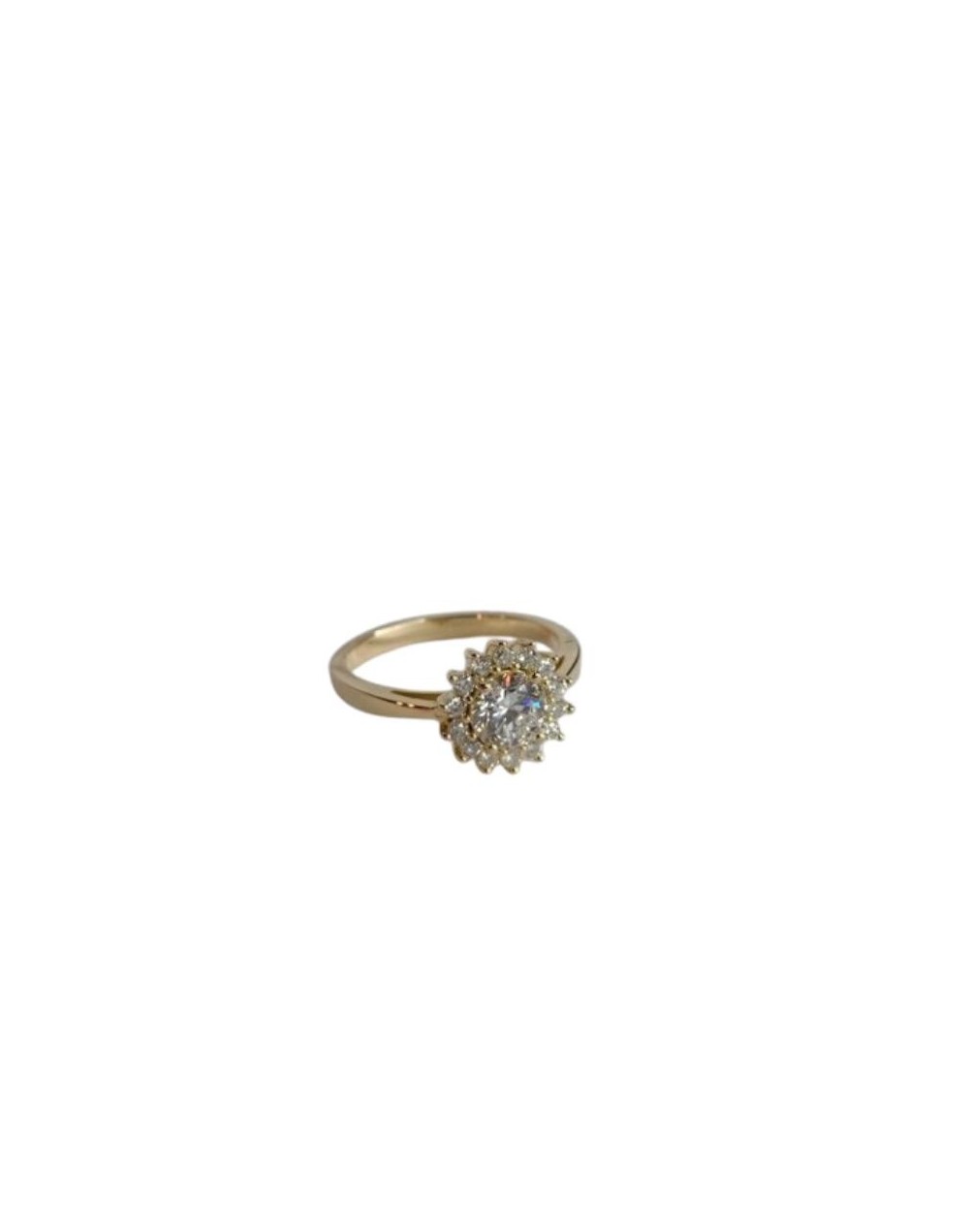 Anillo de compromiso en oro 18k y Diamante de Laboratorio Talla 6 