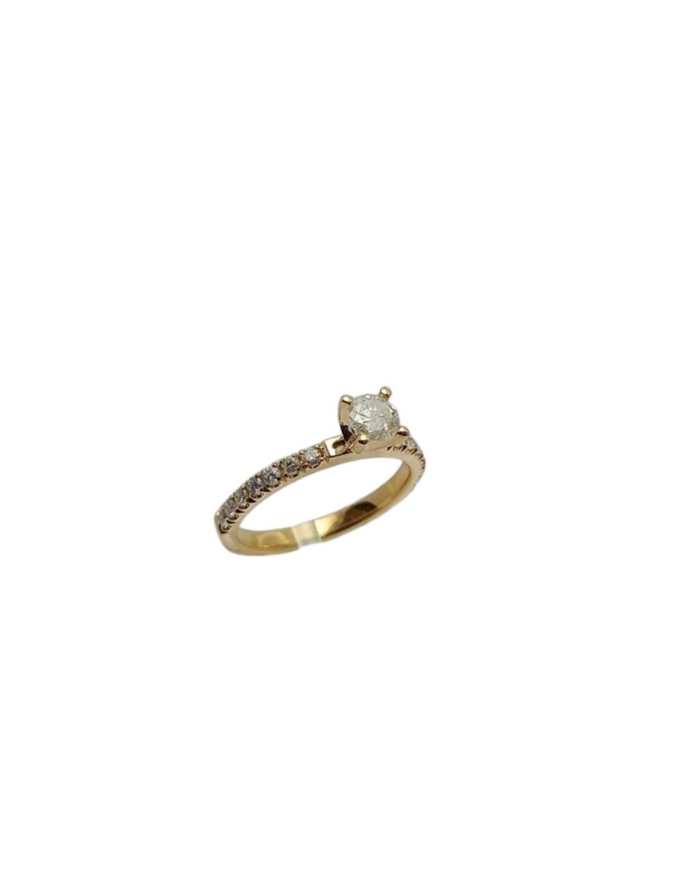 Anillo de compromiso en oro 18k y diamantes naturales