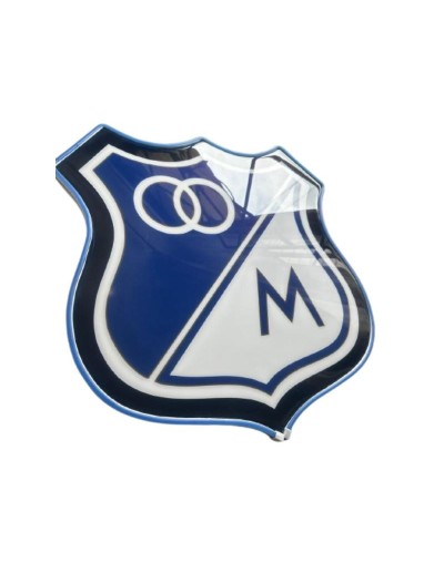 Cuadro Escudo Millonarios Resina Luz Led 33x32 Cm