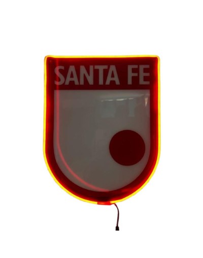 Cuadro Escudo Santa Fe Resina Y Luz Led 32x24 Cm