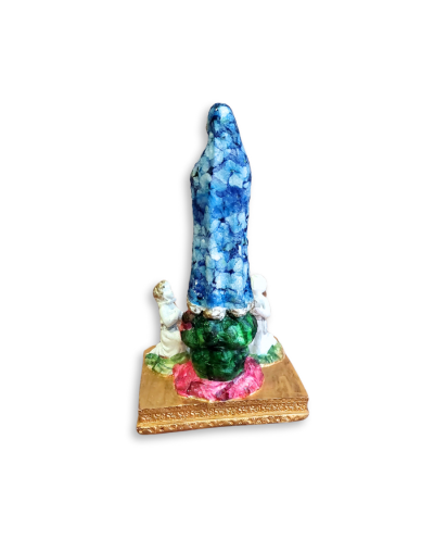 Virgen de Fátima hecha a mano – Figura de 15 cm con devoción