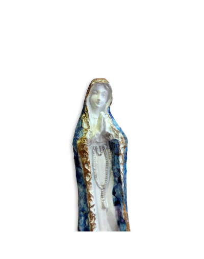 Virgen de Fátima hecha a mano – Figura de 15 cm con devoción