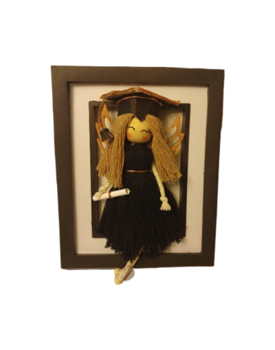 Portaretrato De Muñeca Hecha A Mano, Regalo De Graduacion.