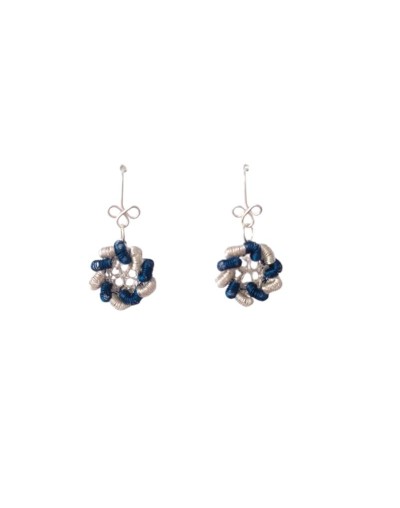 ARETES MINI ROCOCO AZIL PLATA