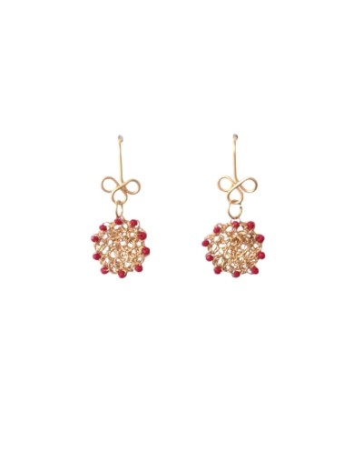ARETES MINI CIRCULO ROJO