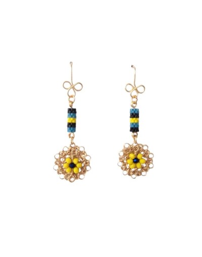 ARETES MINI CIRCULOMIYUKI AMARILLO 