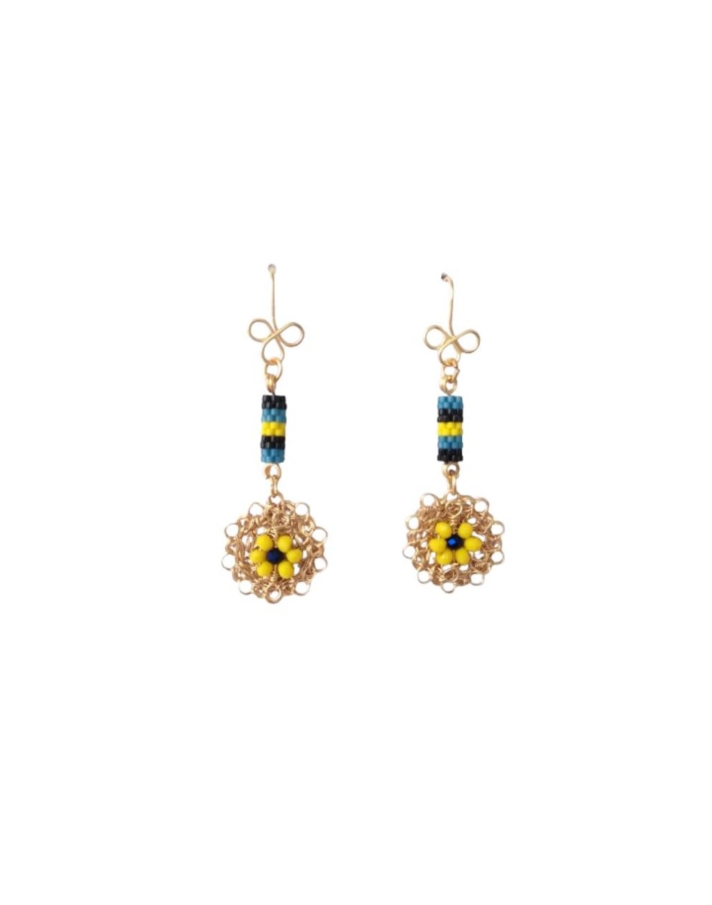 ARETES MINI CIRCULOMIYUKI AMARILLO 