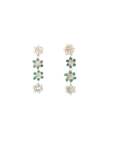 ARETES CIRCULOS VERDES