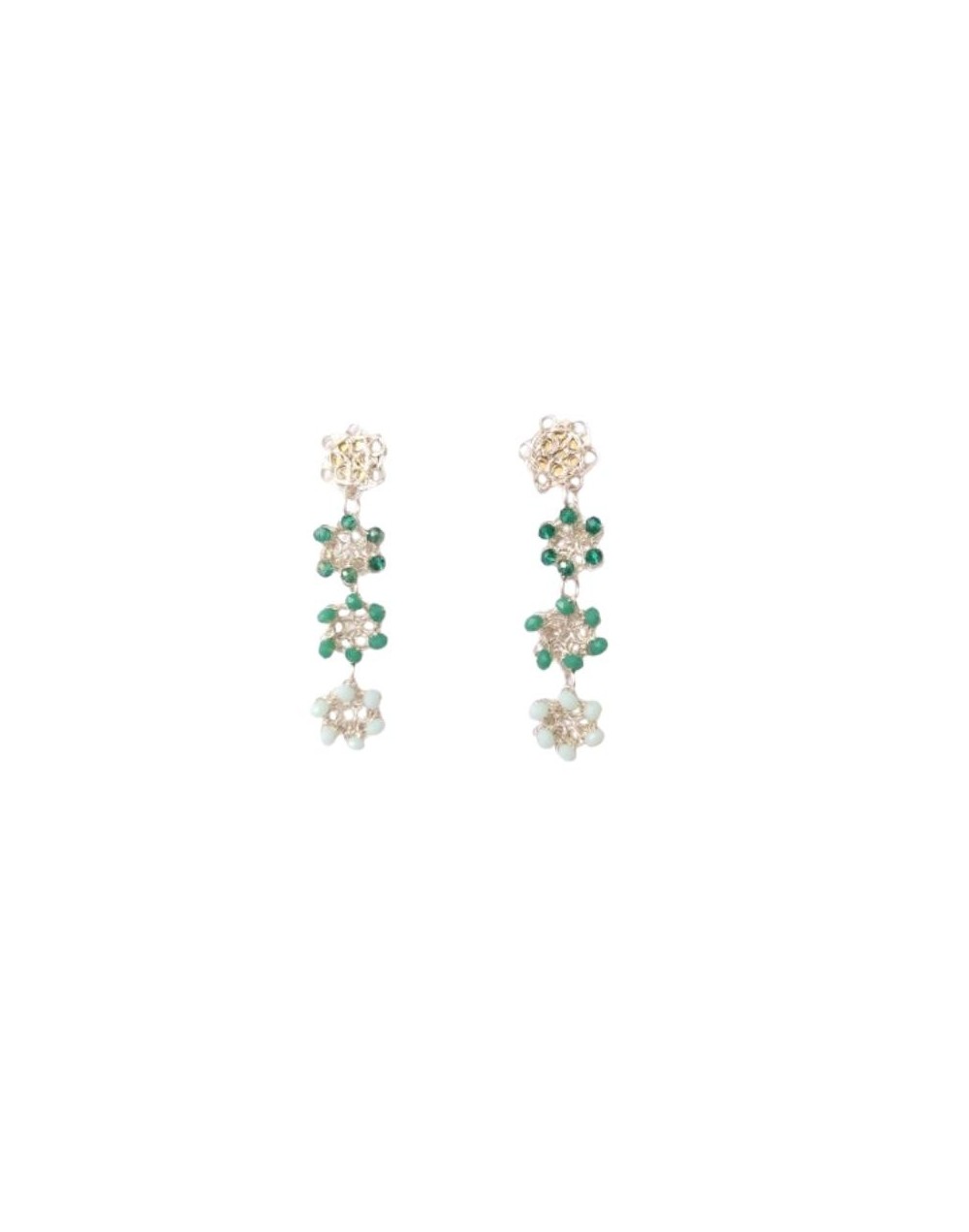 ARETES CIRCULOS VERDES
