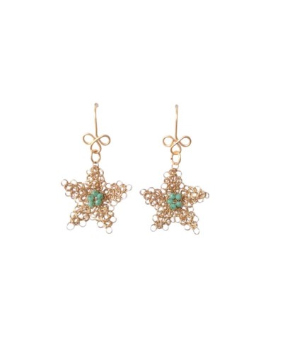 ARETES FLOR PEQ. VERDE