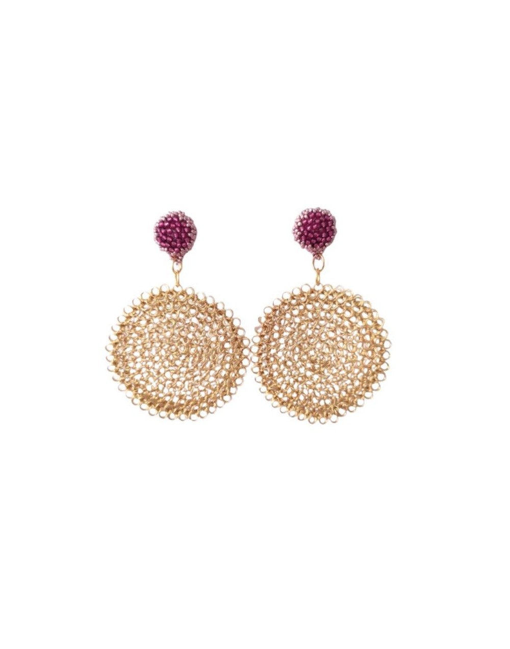 ARETES  MAXI  ROSA ROCALLA