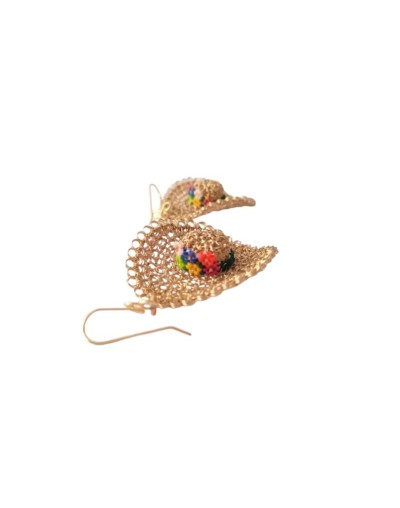 ARETES SOMBRERO CINTA CLARA 