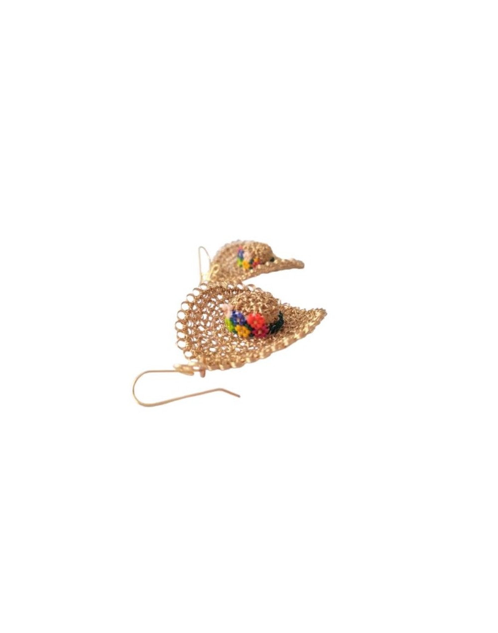 ARETES SOMBRERO CINTA CLARA 
