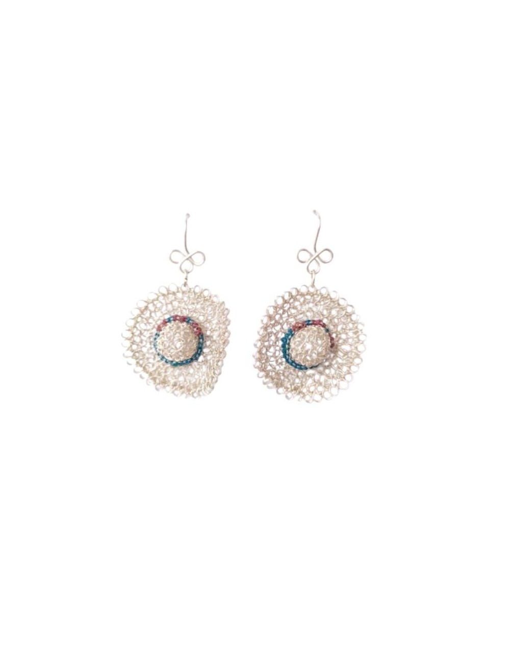 ARETES SOMBREROS PLATA
