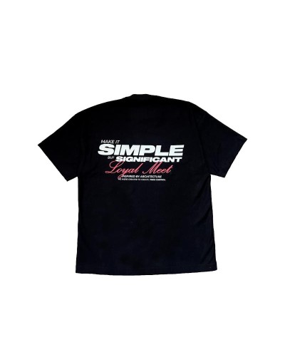 CAMISETA OVERSIZE MAKE IT SIMPLE NEGRA