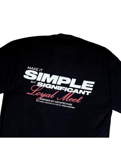 CAMISETA OVERSIZE MAKE IT SIMPLE NEGRA